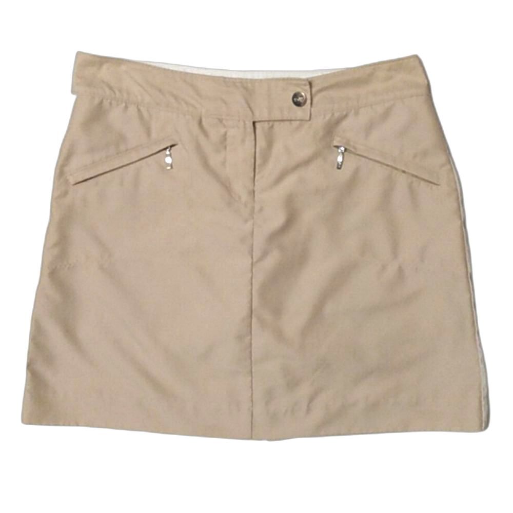 IZOD XFG Y2K Khaki Golf Skort Womens Size 4 Preppy Tenniscore Beige Athleisure